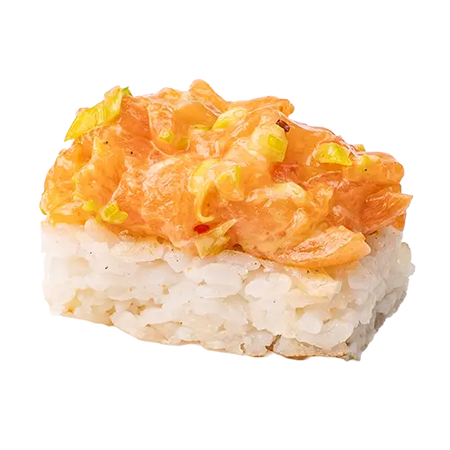 [161] [161] Sushi Cake tartare de saumon piquant poireaux 