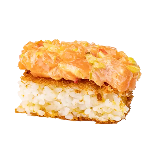 [261] Sushi Panko tartare de saumon piquant poireaux